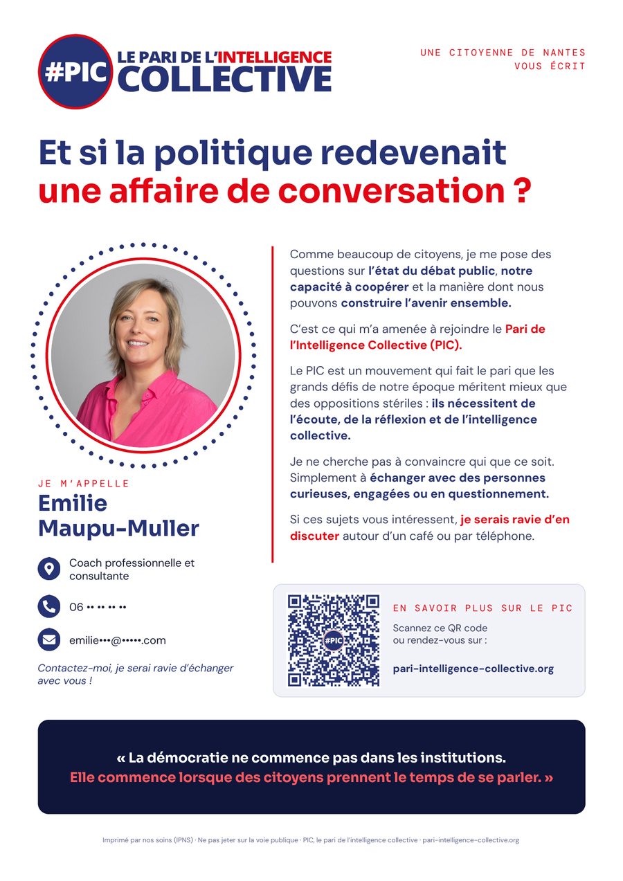 Le tract d’Emilie, à Nantes : « Et si la politique redevenait une affaire de conversation ? »